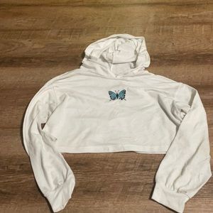 Size medium cropped butterfly hoodie from shein